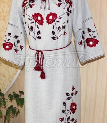 Украинское вышитое платье заказать