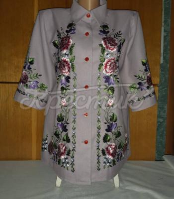 Женская рубашка "Фантастические цветы" под заказ