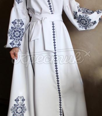 Белое вышитое платье "Айвенго" фото