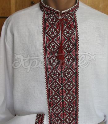 Мужская вышиванка с богатой вышивкой купить Киев