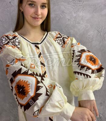 Женская блузка вышиванка "Каштанка" купить Канев