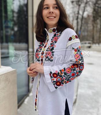 Украинская женская блузка "Олеандра" купить женскую вышиванку