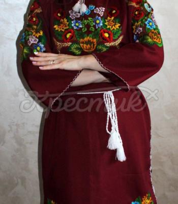 Вышитое украинское платье "Велута" заказать