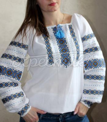 Белая женская вышиванка "Адриана" заказать Одесса
