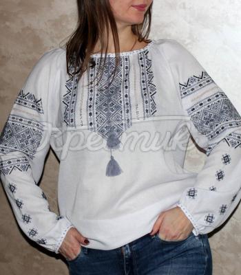 Белая женская вышиванка "Серафима" купить Харьков