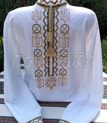 Мужская вышитая рубашка "Нлав" купить вышиванку Киев