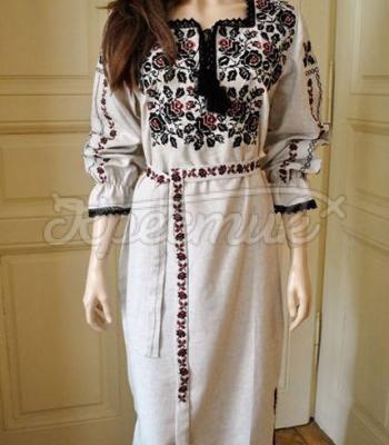 Украинское платье вышиванка "Розалия" фото Крестик