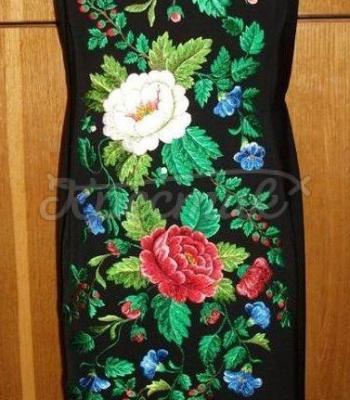 Женское вышитое платье " Цветущие пионы" купить