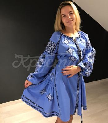 Женское вышитое платье " Лагуна" фото