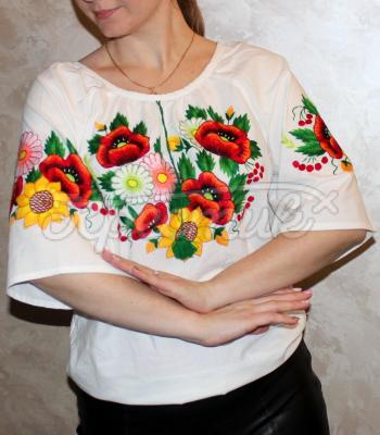 Яркая женская вышитая блуза "Тереса" вышитая блузка купить