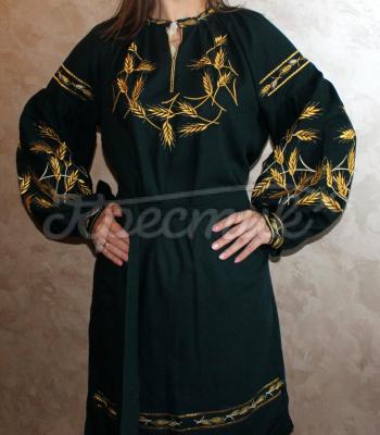 Современное вышитое платье "Ульяна" украинское платье купить