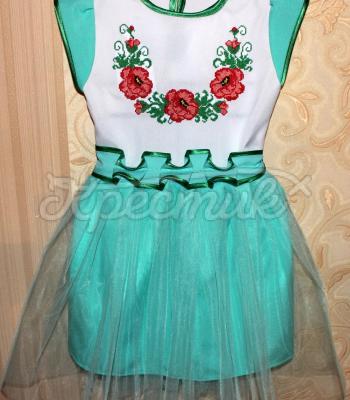 Праздничное вышитое платье для девочки "Кекилия" заказать