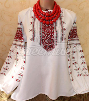 Белая женская вышиванка "Ярина" фото
