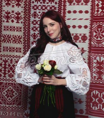 Белая женская блуза вышиванка "Милиада" купить Одесса