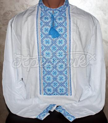 Белая мужская вышиванка "Византиец" купить Киев