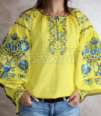 Желтая женская вышиванка "Дерево нации" купить Одесса