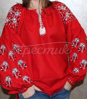 Красная вышитая блузка "Ясочка" купить Одесса