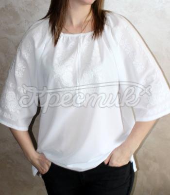 Вышитая белая блузка "Марианна" купить