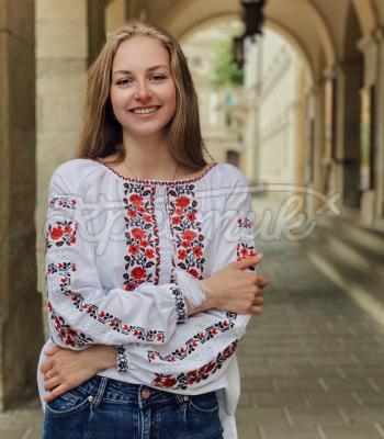 Белая женская блузка "Мариса" купить блузку Харьков