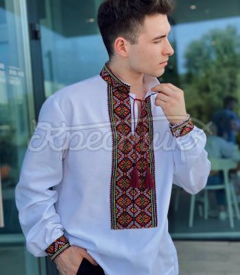 Белая вышитая рубашка "Марвел" украинский бренд