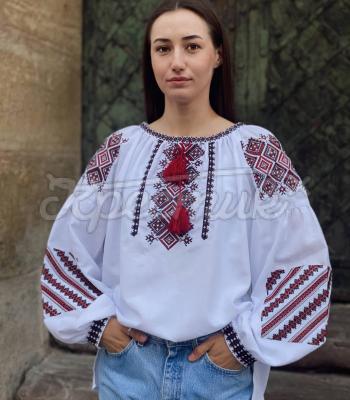 Біла жіноча вишита блузка "Джулс" український бренд