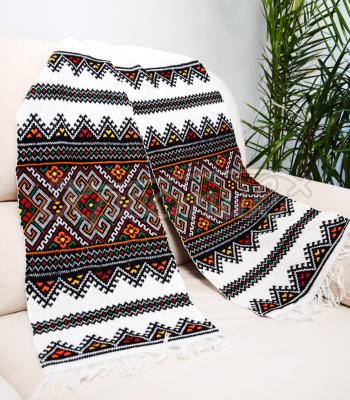 Украинский рушник ручная вышивка "Зеркало Традиций" низинкой под ноги