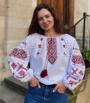 Женская вышиванка ручной работы классическая "Вива" купить блузку Львов.