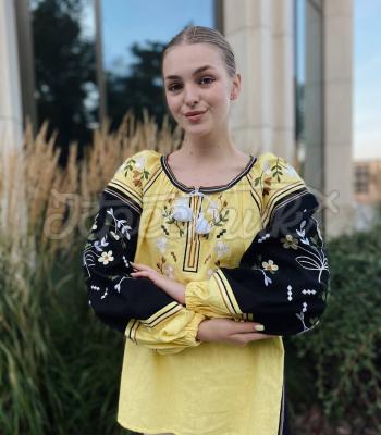 Женская вышитая блузка бохо "Гинтаре" купть вышиванку Харьков