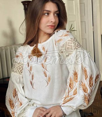 Белая женская вышиванка "Исида" купить вышиванку Одесса
