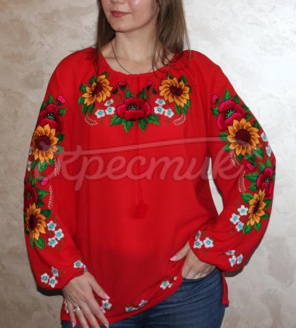 Украинская вышитая блуза "Кристина" купить Киев
