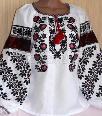 Белая женская вышиванка "Муза"фото