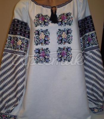 Вышитая женская блузка "Борщевская" фото