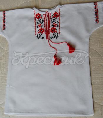 Крестильная рубашка для девочки "Ягодка калинка" фото