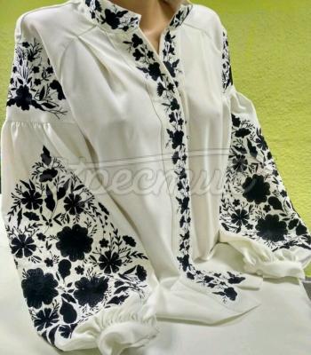 Женская вышитая блуза с цветами "Арина" купить