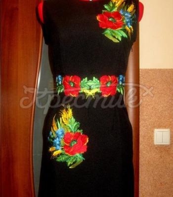 Женское вышитое платье " Полевые цветы"  3 купить