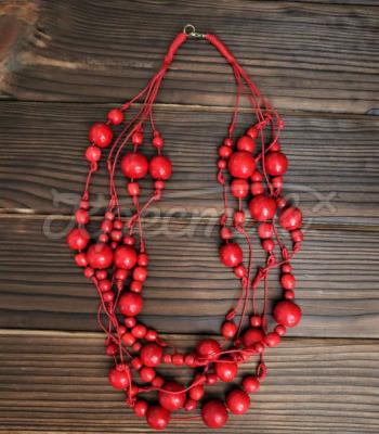 Червоне жіноче намисто купити намисто Одесса