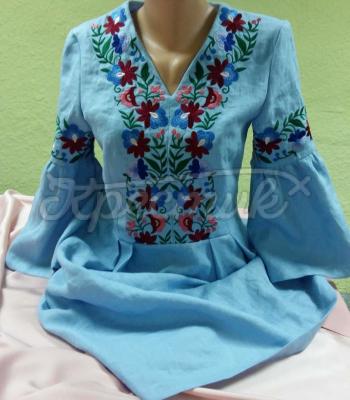 Вышитая женская блузка в мексиканском стиле фото