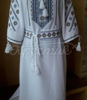 Женское платье вышиванка из габардина "Шарм " фото