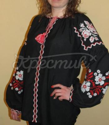 Женская вышиванка "Цветочная поляна" фото Крестик Киев