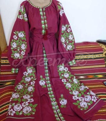 Нежное платье вышиванка в стиле бохо "Цветочная весна" фото