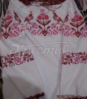 Женская вышитая рубашка "Малиновка" фото