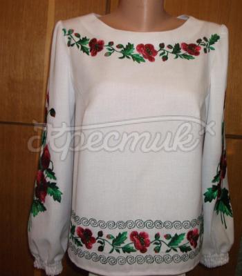 Женская вышитая блуза "Эксклюзив" фото