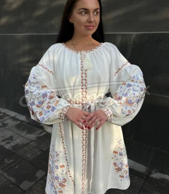 Вишита сукня-бохо «Небесна квітка» жіноча вишиванка під замовлення