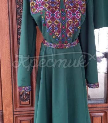 Зелена сукня з вишивкою "Аля" купити