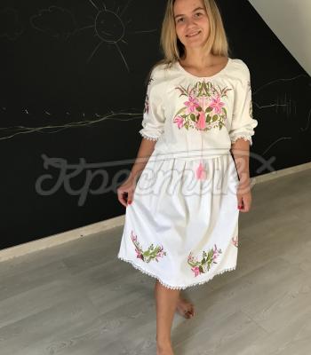 Українська вишита сукня "Лілія лілея" фото 