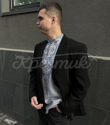 Сіра чоловіча вишиванка "Натхнення"  чоловіча сорочка