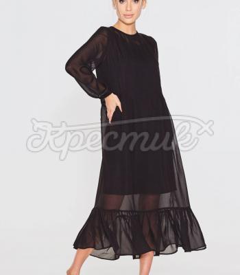 Женское черное платье "Веста" фото
