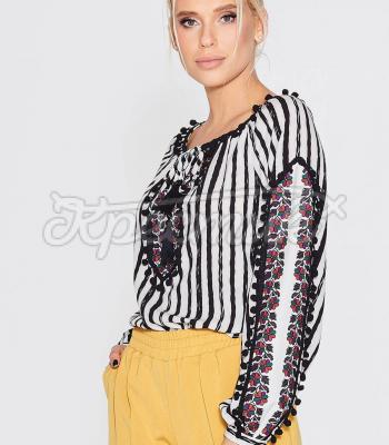 Женская блуза в полоску  "Гаяна" фото