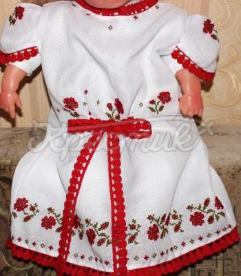 Платье вышиванка с бантиком на девочку фото
