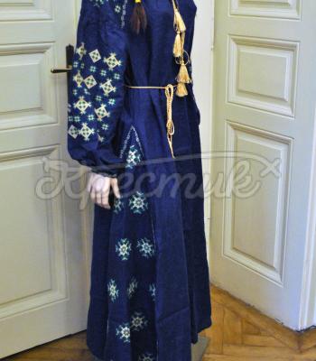 Жіноче плаття вишиванка в стилі бохо "Витонченість" довга вишита сукня